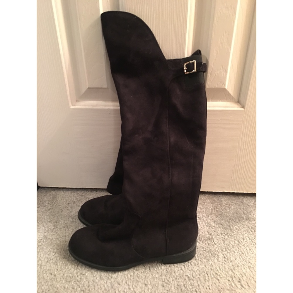 Over the knee black boots